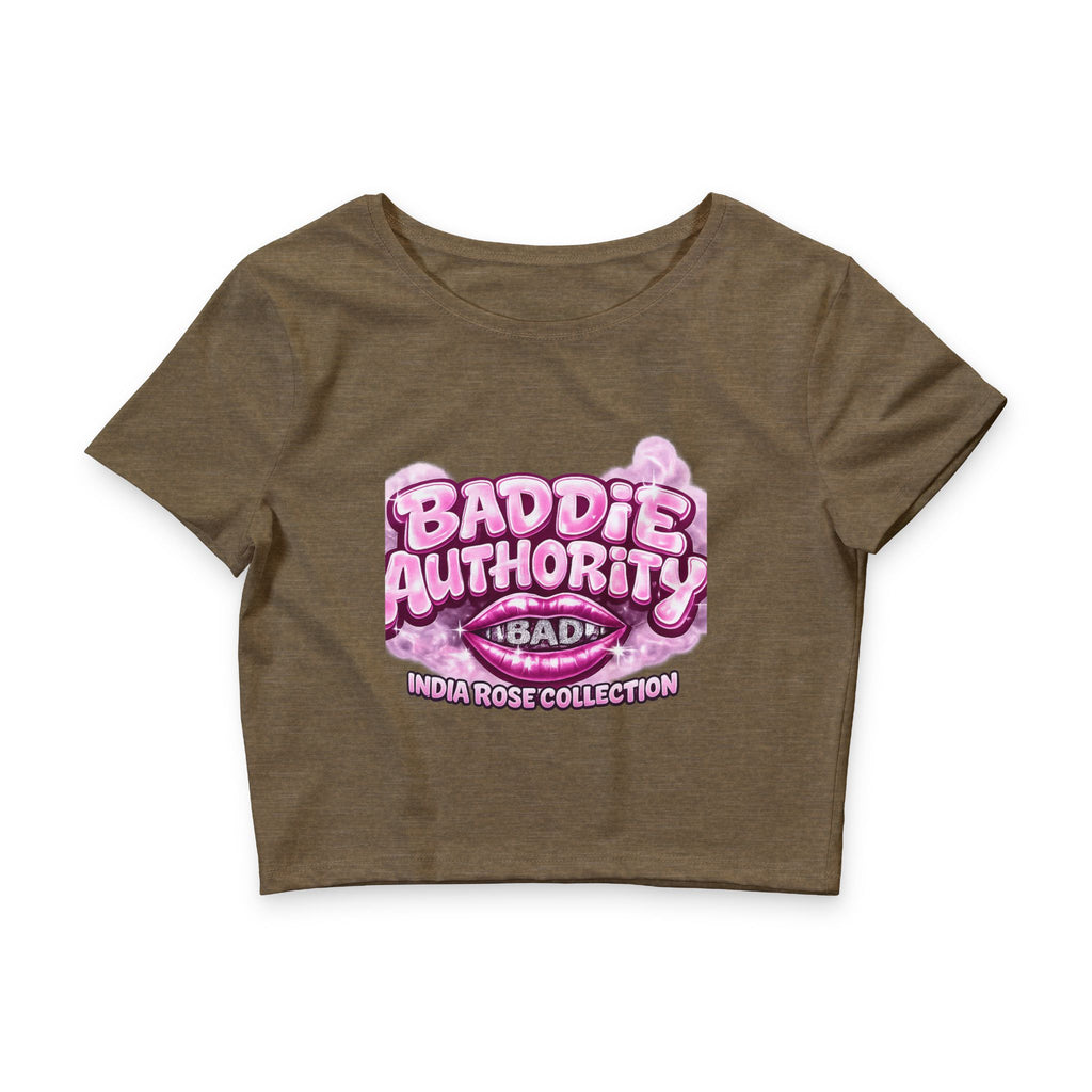 Baddie Authority Soft Luxe  PinK bubbly Crop Tee India Rose Collection