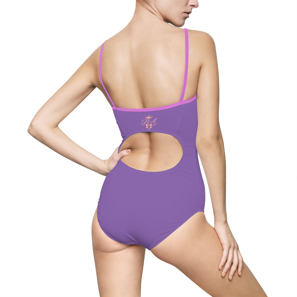 Royal Lavender Baddie Authority Collection – Soft Girl Edition “ONE PIECE” SWIM SUIT