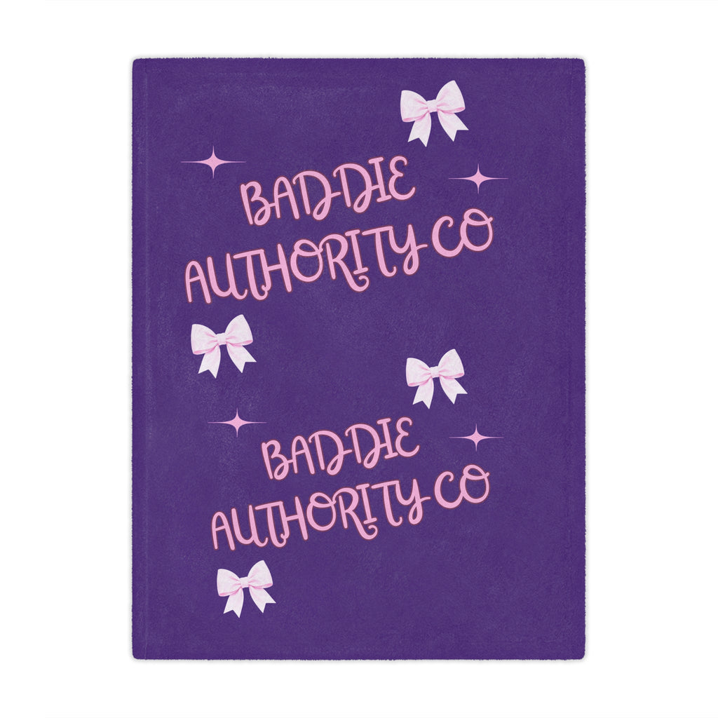 Purple Baddie Authority Co. Minky Blanket