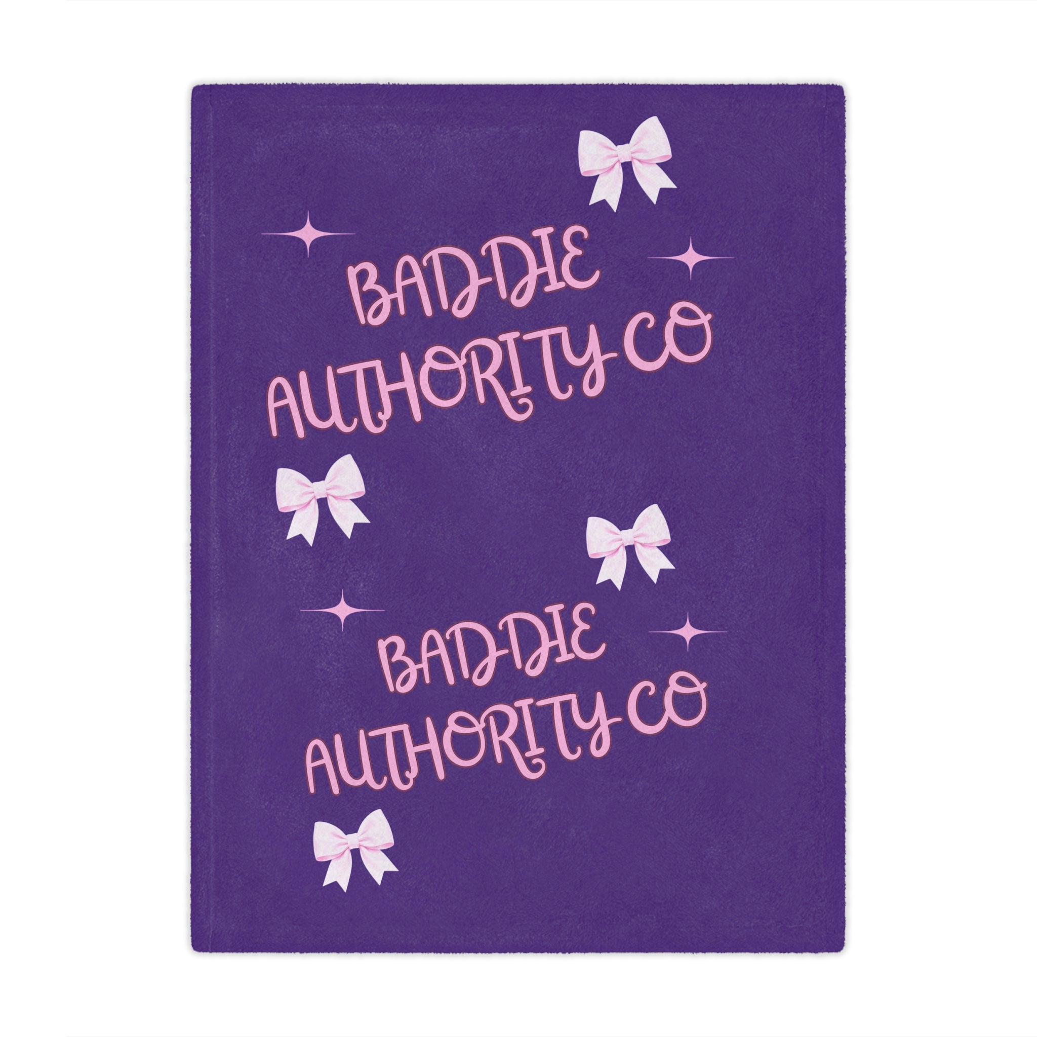 Purple Baddie Authority Co. Minky Blanket