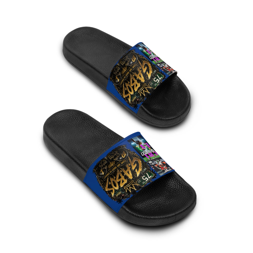 Blue •Malachi Toney Custom Inspired  Football Legacy Slides (BRAND) BADDIE A CO. LIMITED EDITION!