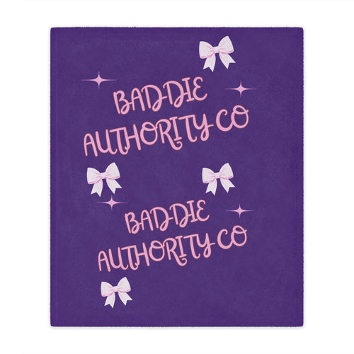 Purple Baddie Authority Co. Minky Blanket