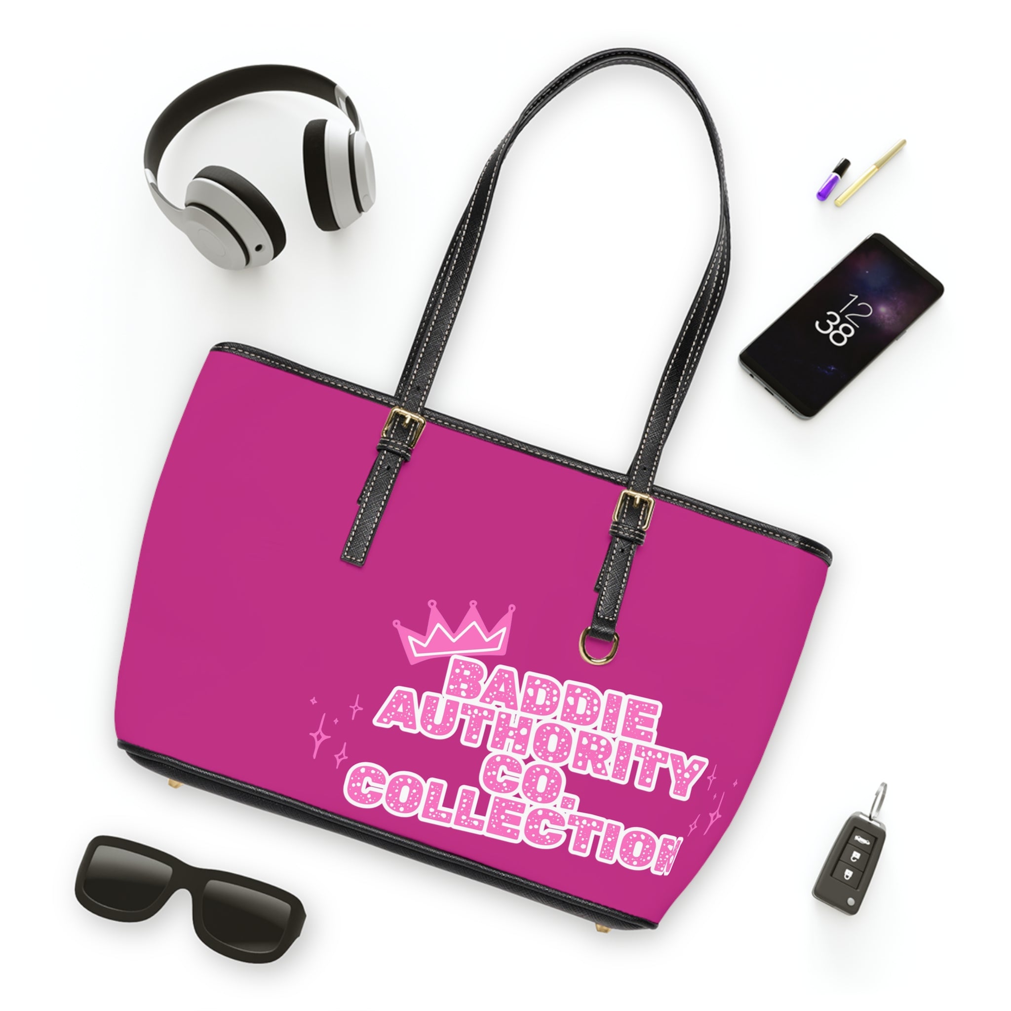 Baddie Authority Co. Collection Leather Tote