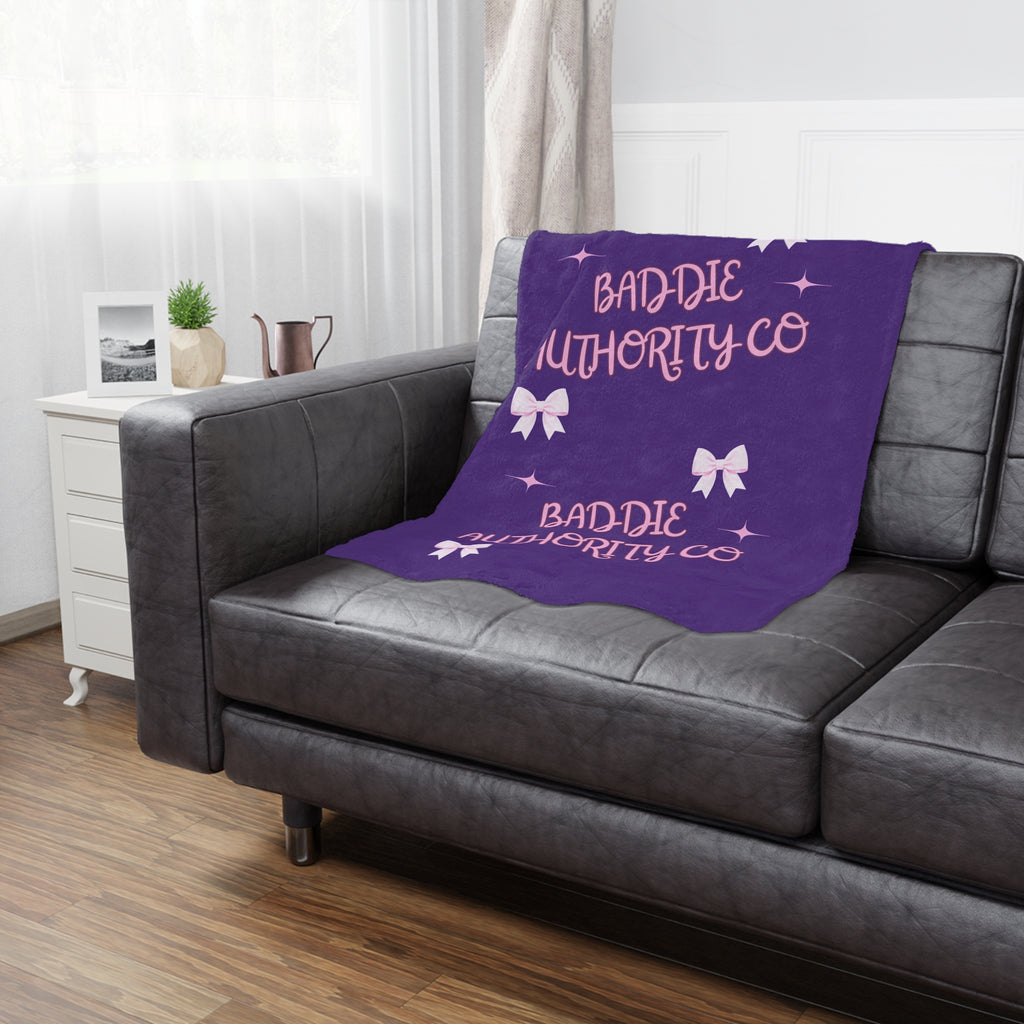 Purple Baddie Authority Co. Minky Blanket