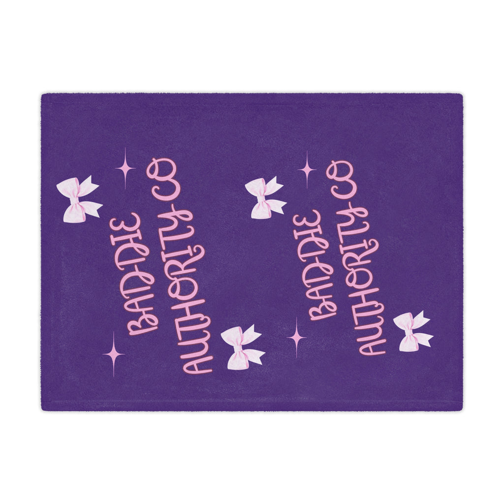 Purple Baddie Authority Co. Minky Blanket