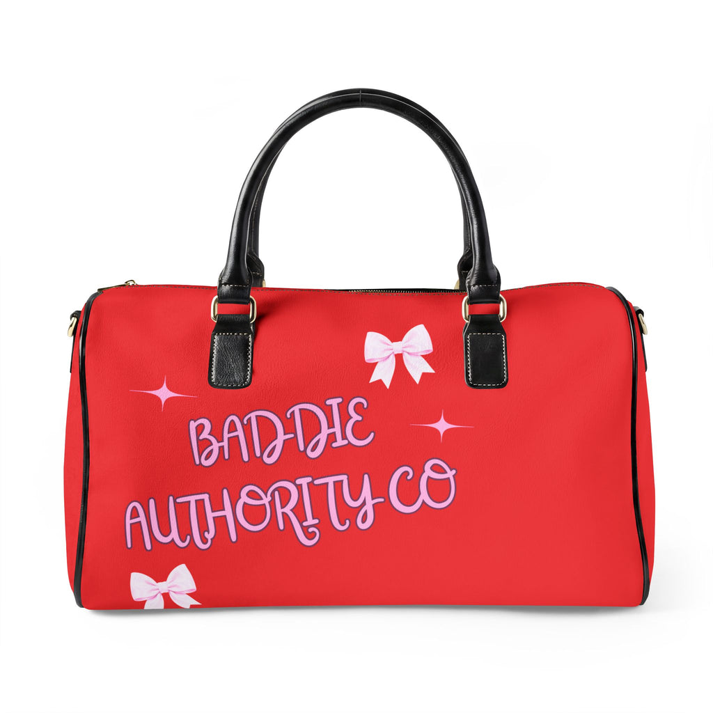 RED GIRLS TRIP! Baddie Authority Co.. Edition Travel Bag