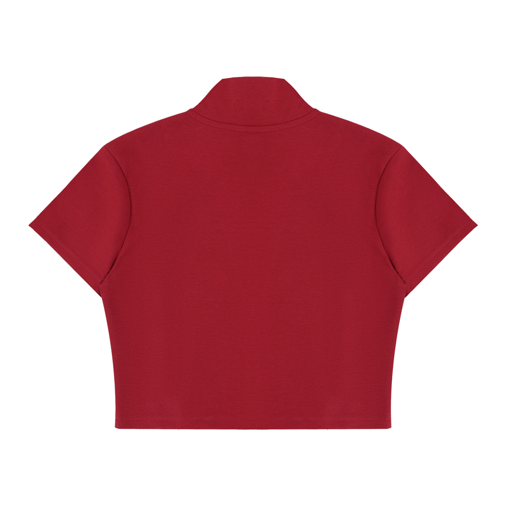 BADDIE AUTHORITY COLLECTION • SPORT ZIP CROP TOP