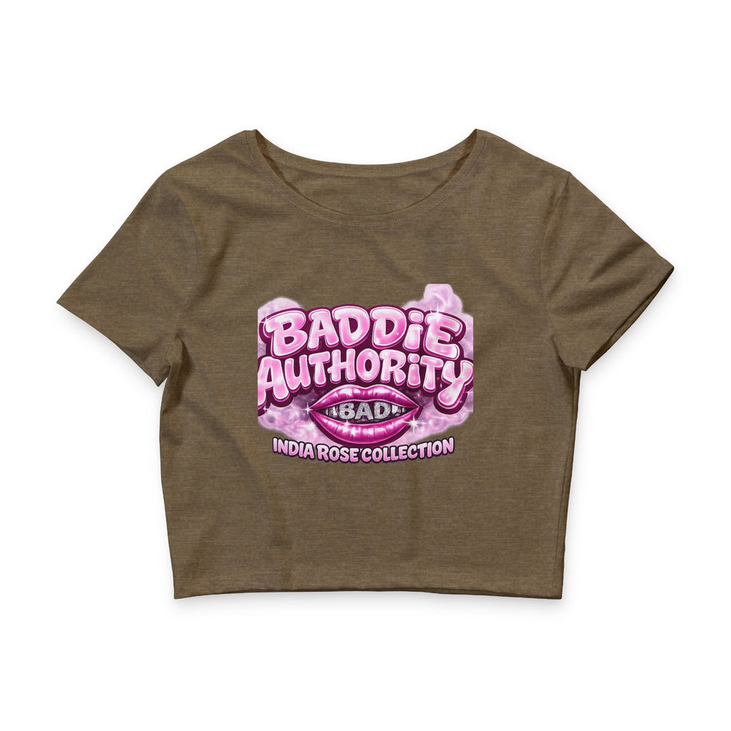 Baddie Authority Soft Luxe  PinK bubbly Crop Tee India Rose Collection