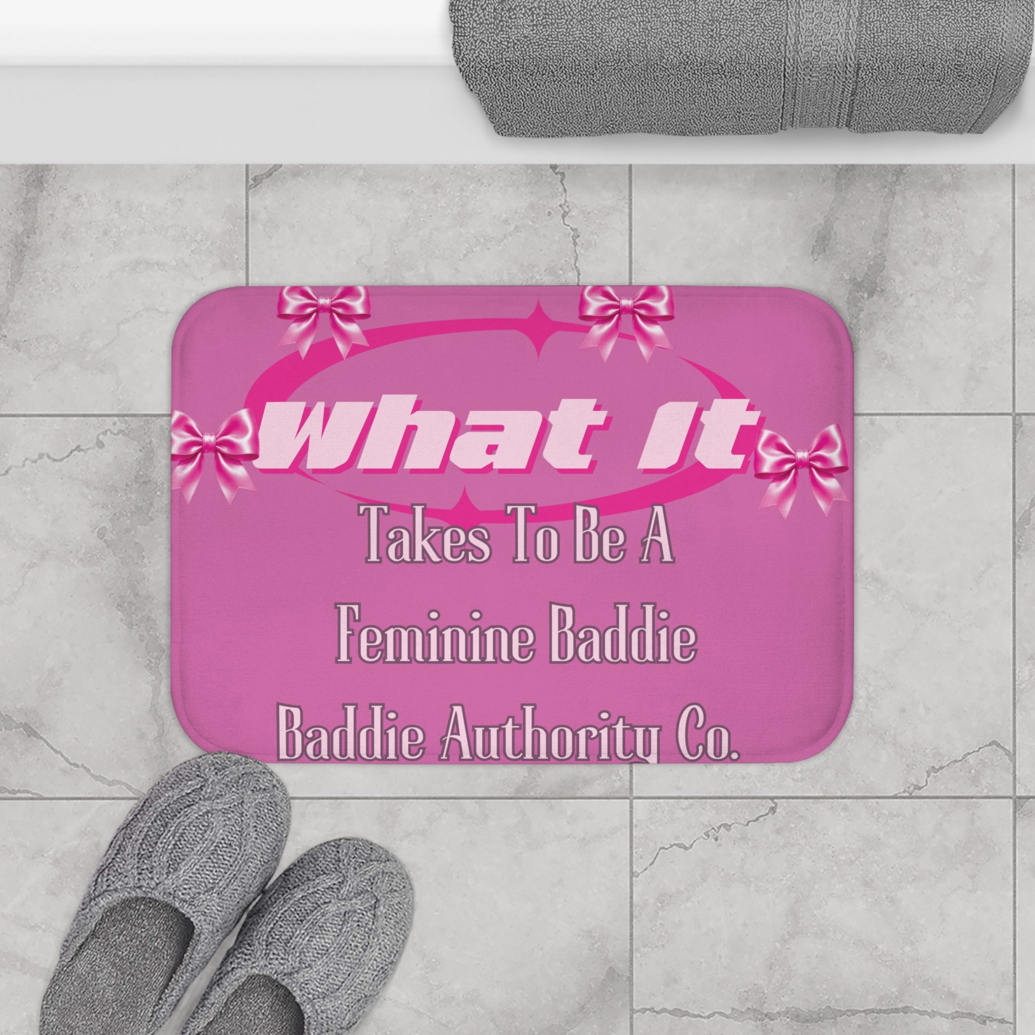 Baddie Authority Co.™ Feminine Baddie Bath Mat