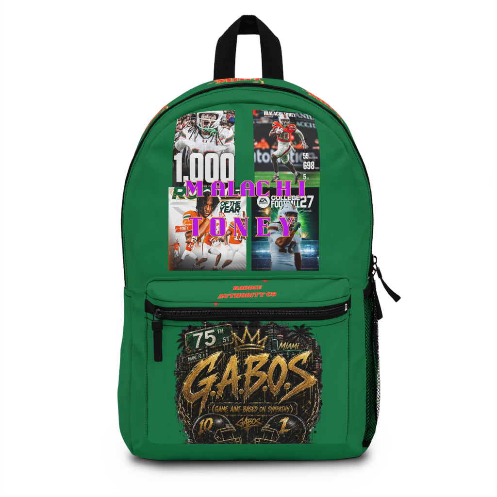 Hurricanes Green  •• G.A.B.O.S.(MALACHI TONEY INSPIRED BACKPACK)  Baddie Authority Co. LIMITED EDITION… Go Caness!