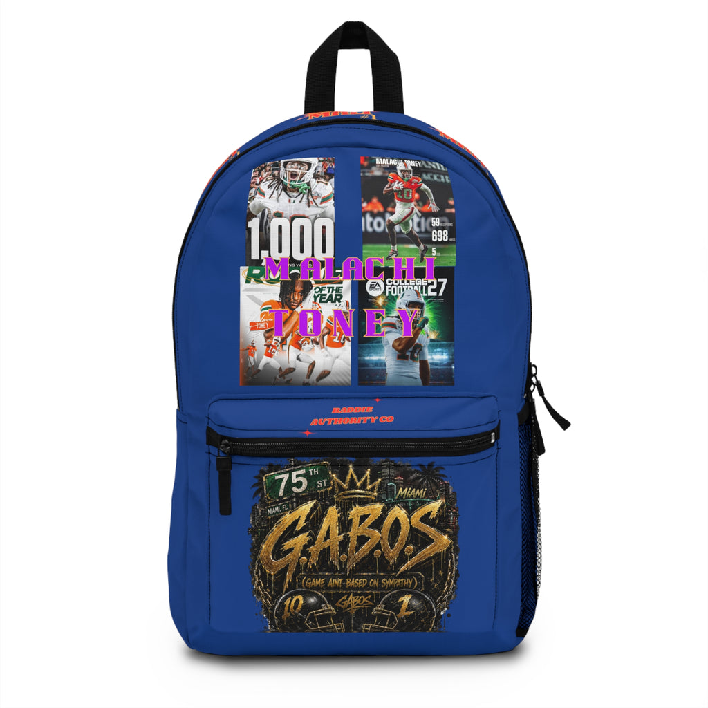 BLUE••  G.A.B.O.S.(MALACHI TONEY INSPIRED BACKPACK)  Baddie Authority Co. LIMITED EDITION… Go Caness!