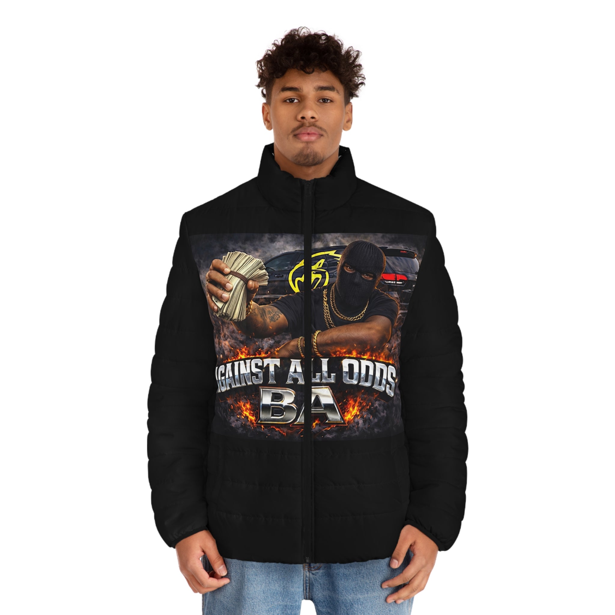 Against All Odds Built Different Street Hustle Puffer