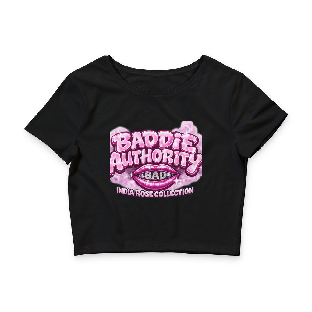Baddie Authority Soft Luxe  PinK bubbly Crop Tee India Rose Collection