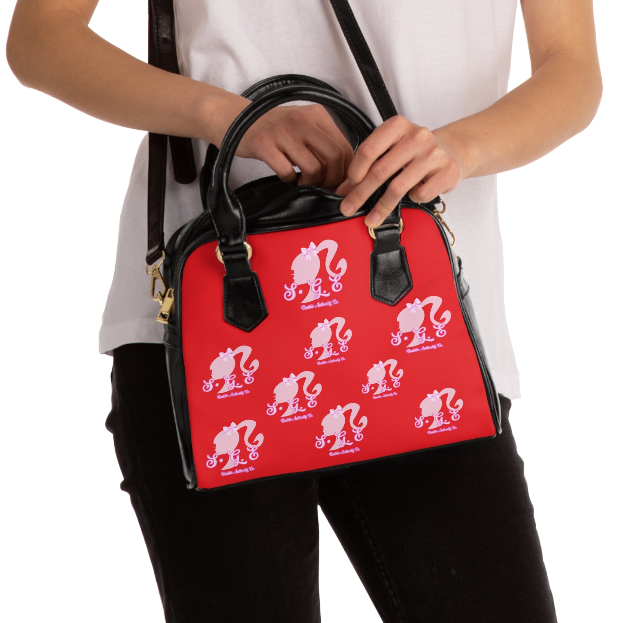RED “The Boujee S.G.E.™ Leather Tote”