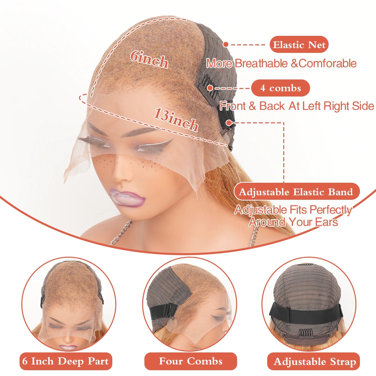 Foreigner Baddie👛🎀🏝️• Peruvian  Honey Blonde 13x6 HD Lace Front Human Hair Wigs #27 Color Body Wave Glueless