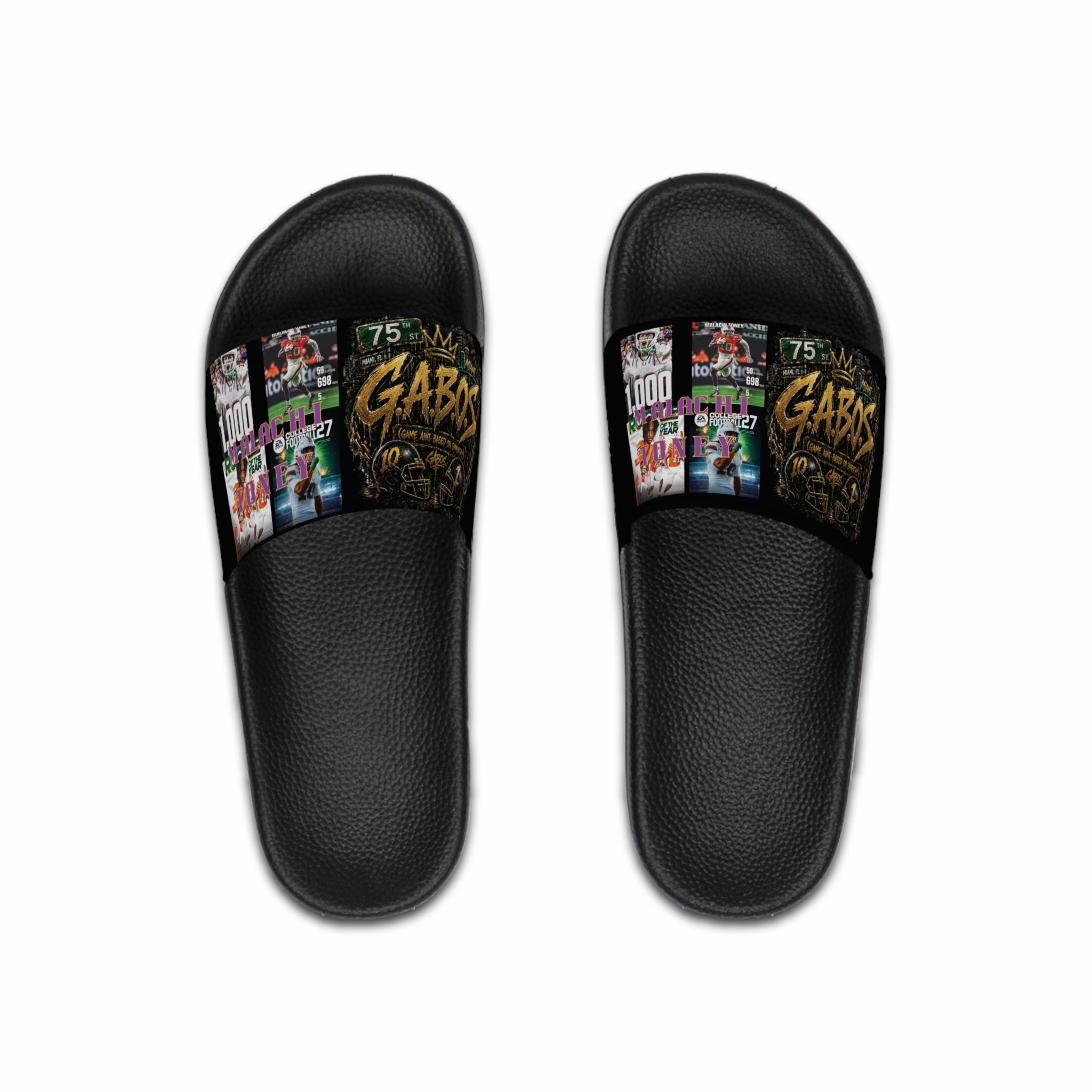 Malachi Toney Custom Inspired  Football Legacy Slides (BRAND) BADDIE A CO. LIMITED EDITION!