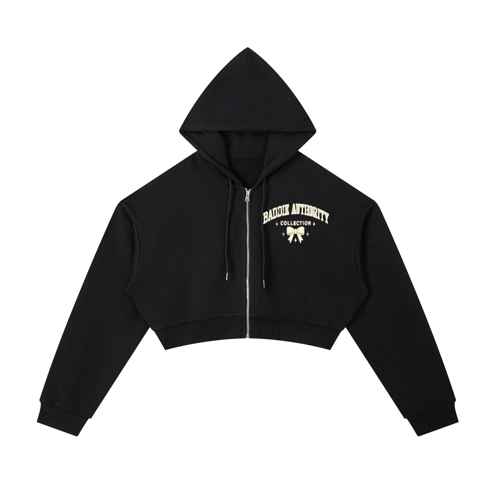 BADDIE AUTHORITY COLLECTION • CROPPED HOODIE