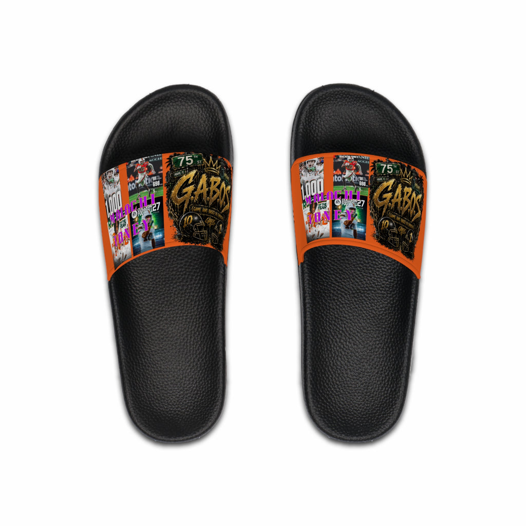 Everybody Where Orange• Malachi Toney Custom Inspired  Football Legacy Slides (BRAND) BADDIE A CO. LIMITED EDITION! Canes Original