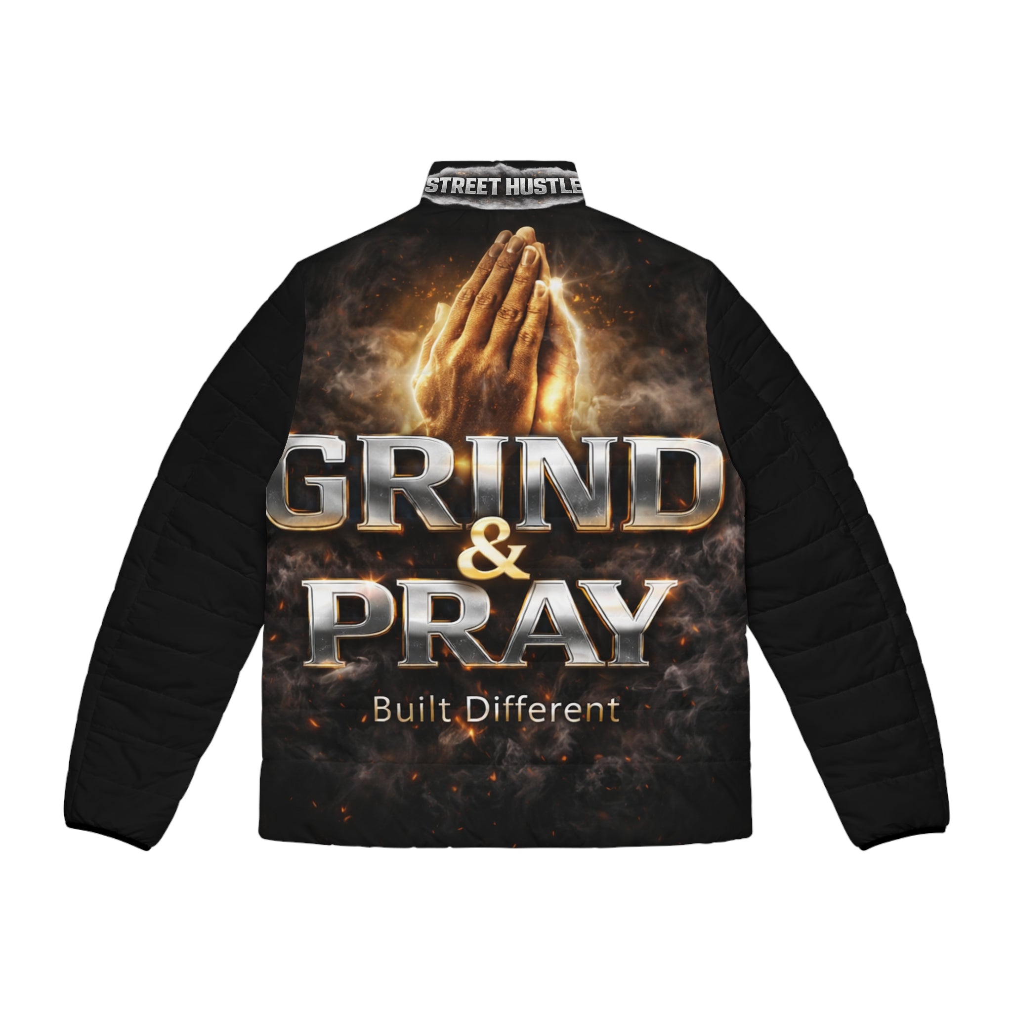 Against All Odds Built Different Street Hustle Puffer