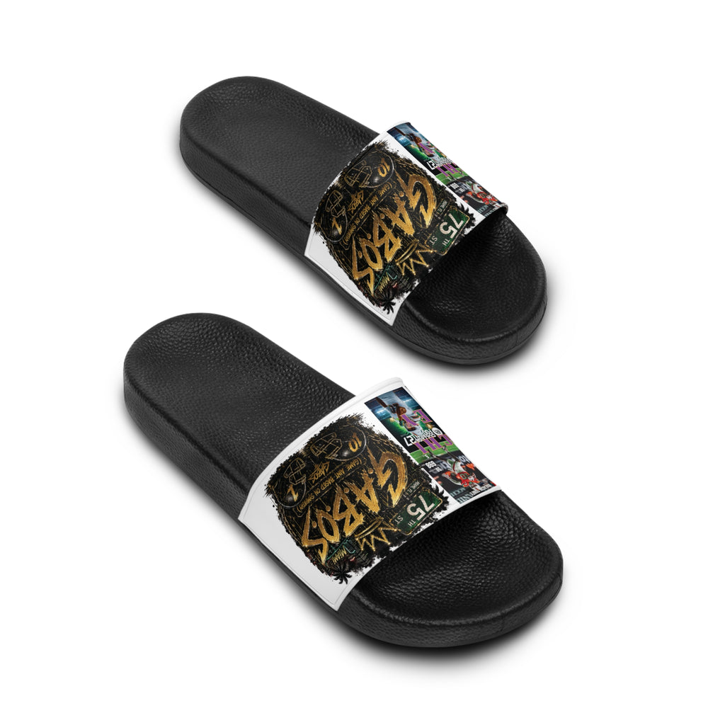 White Out Day!  Malachi Toney Custom Inspired  Football Legacy Slides (BRAND) BADDIE A CO. LIMITED EDITION! Canes Original!