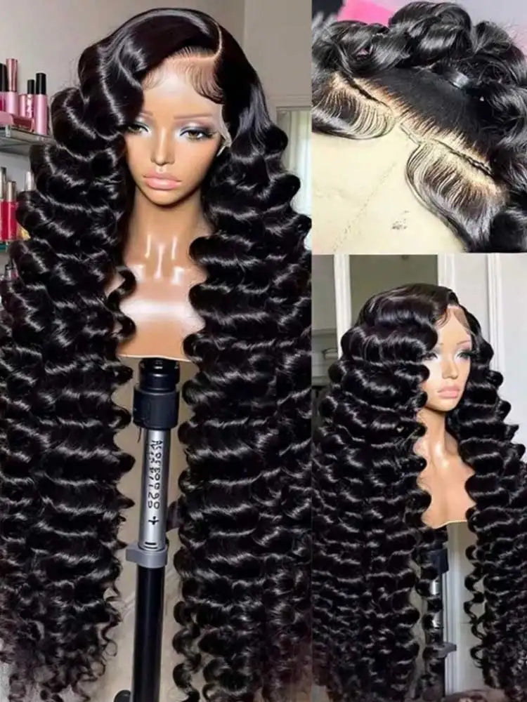 Baddie Authority Co• Loose Deep Wave Frontal Wig 250% 13x4-13x6 HD, or Lace Front!