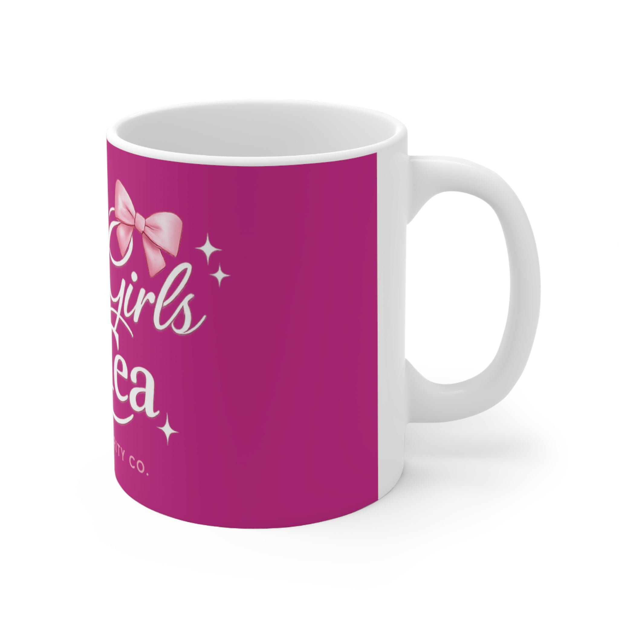 Dark Pink • PRETTY GIRLS SIP TEA EVEN FOR COFFEE TOO CUP BADDIE AUTHORITY CO. EDITION