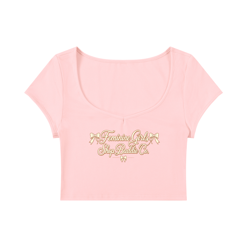 FEMININE GIRLS CROP TEE • SHOP BADDIE CO.