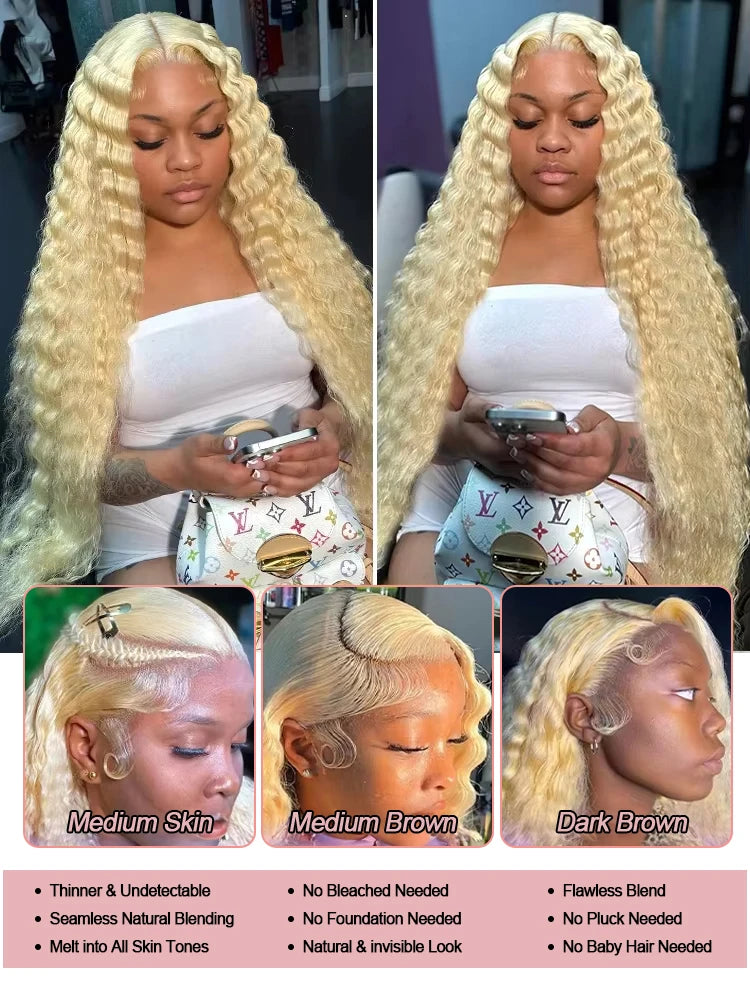 We Outsideee! ☀️🍹• Honey Blonde 613 Loose Deep Wave 13x6 HD Lace Front Wig Brazilian Human Hair & 13x4  Pre Plucked!