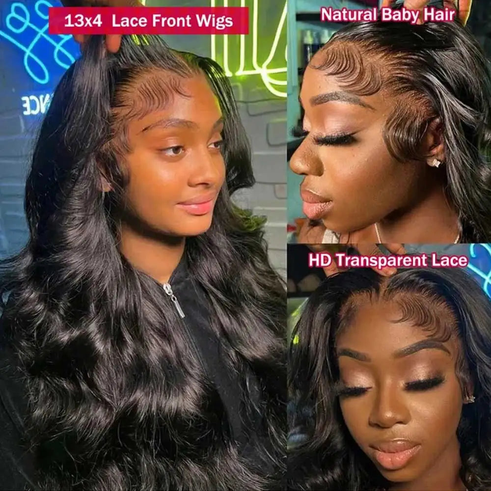 Slay If You Are A Baddie🎀 • Body Wave Human Hair Wig 13x4 ~13X6 HD Lace Frontal Wig Human Hair Remy & 5x5 Gluless Lace Closure