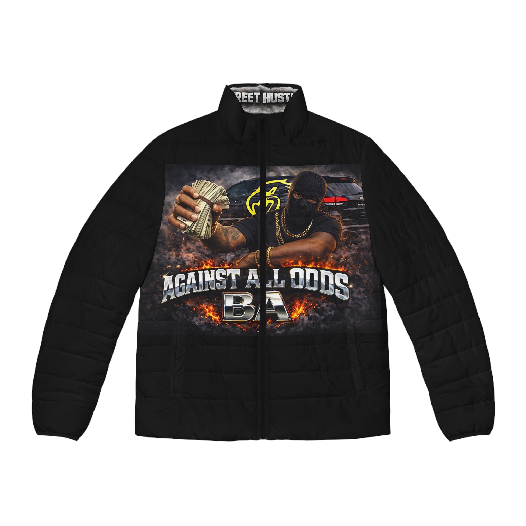 Against All Odds Built Different Street Hustle Puffer