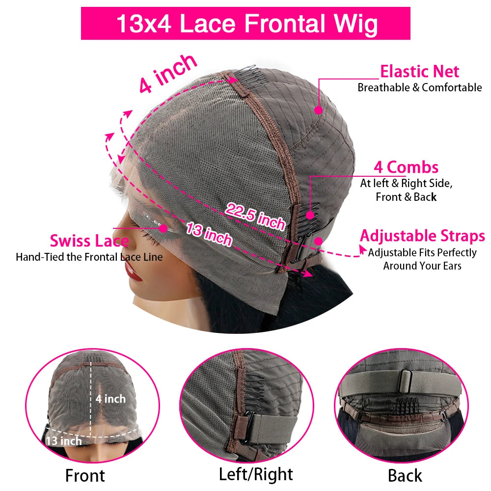 Raw Luxury Baddie • 13x6 Chocolate Brown HD Lace Front Human Hair Wig•  Body Wave  180 % ~ 200 Density Frontals