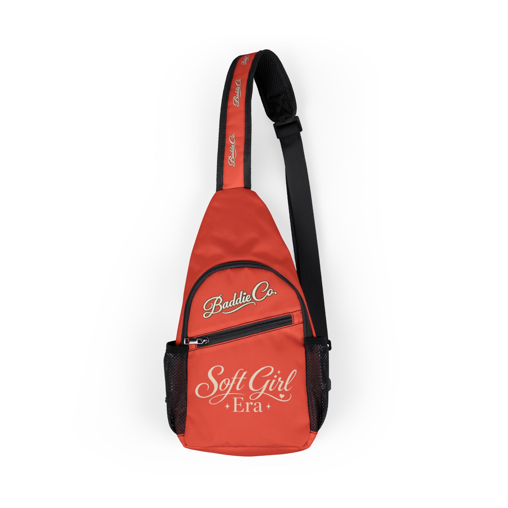 RED  Baddie Co. Soft Girl Era Sling Chest Bag