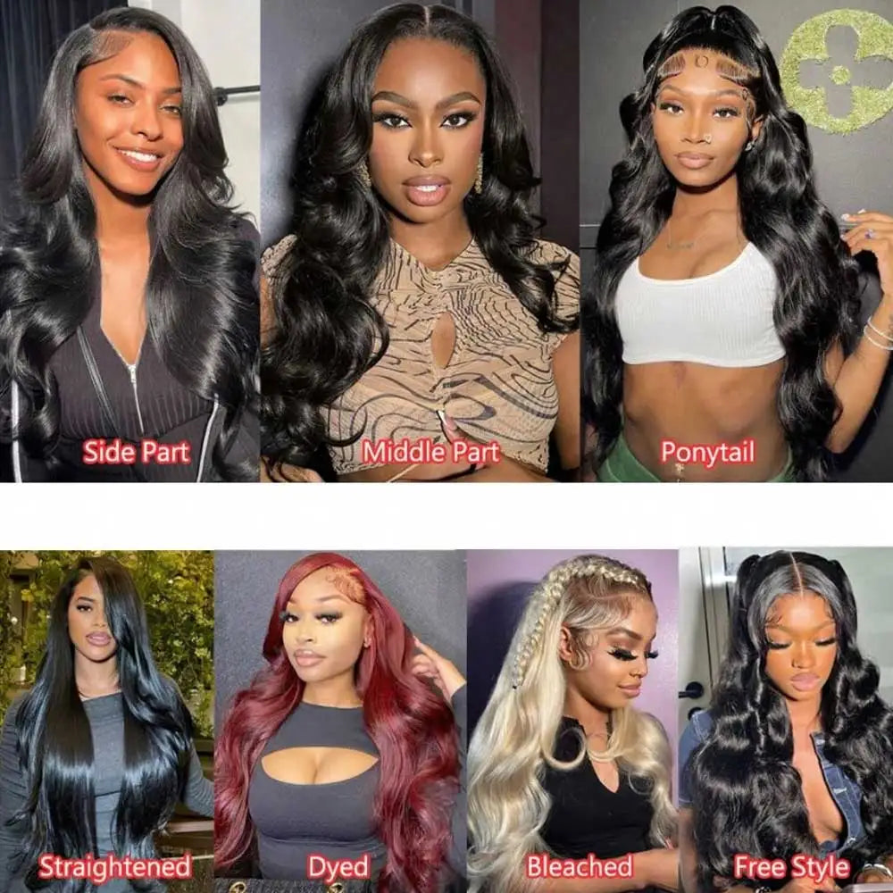 Slay If You Are A Baddie🎀 • Body Wave Human Hair Wig 13x4 ~13X6 HD Lace Frontal Wig Human Hair Remy & 5x5 Gluless Lace Closure