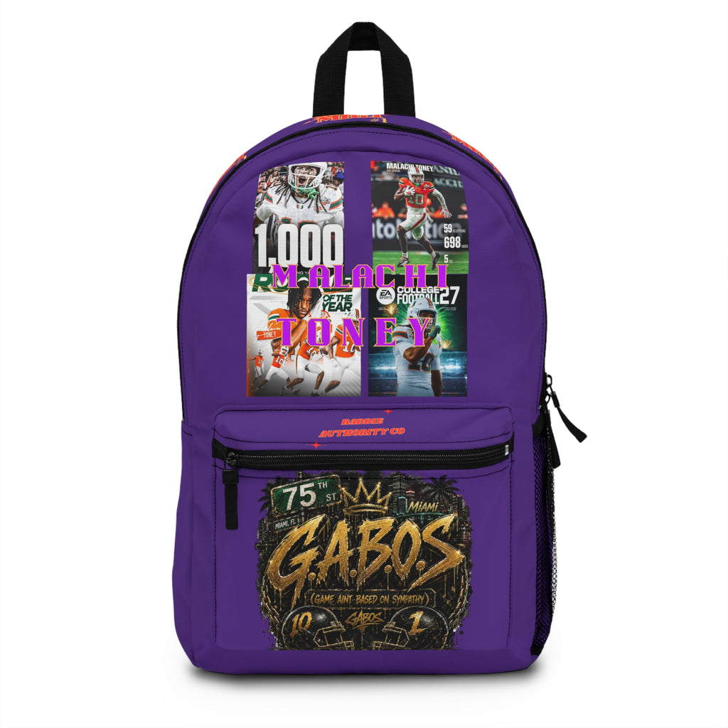 Purple •• G.A.B.O.S.(MALACHI TONEY INSPIRED BACKPACK)  Baddie Authority Co. LIMITED EDITION… Go Caness!