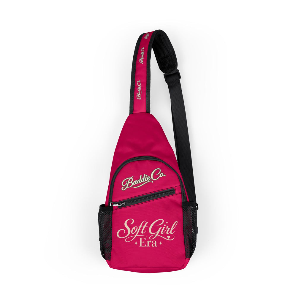 Dark Pink Baddie Co. Soft Girl Era Sling Chest Bag
