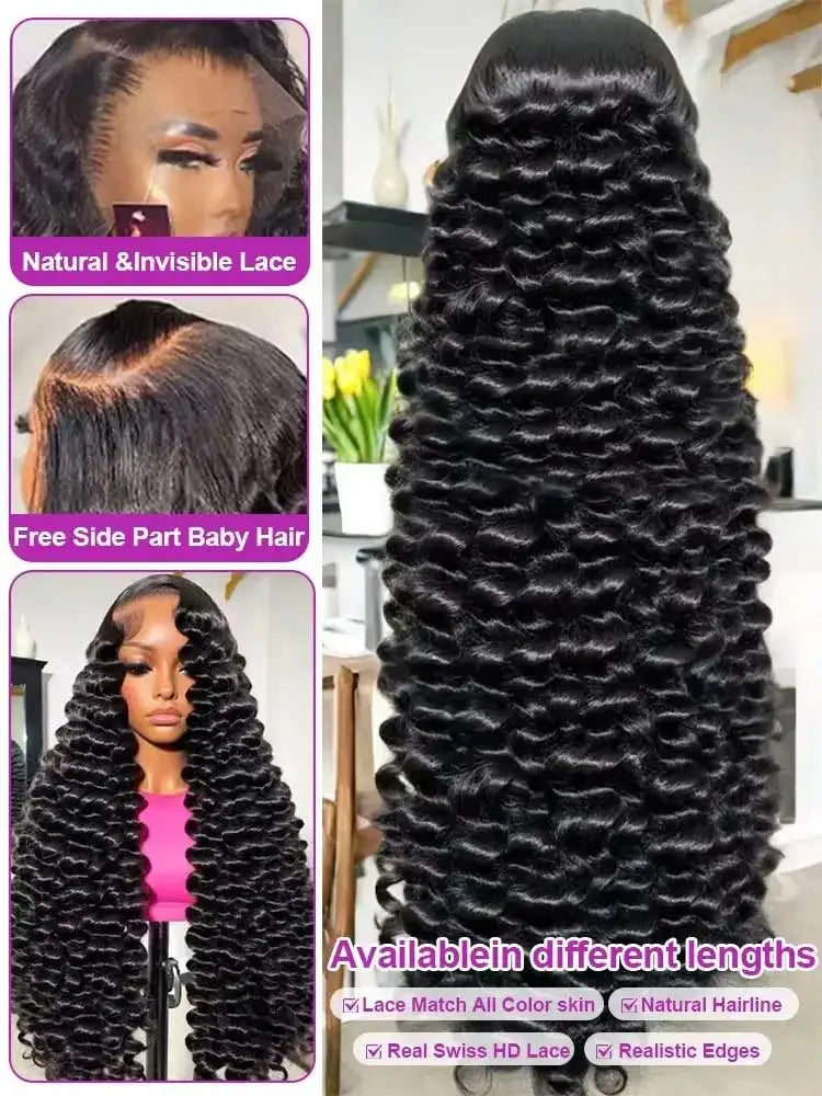 Baddie Authority Co• Loose Deep Wave Frontal Wig 250% 13x4-13x6 HD, or Lace Front!