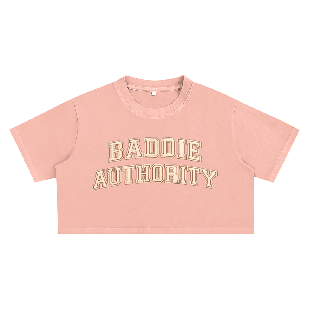 BADDIE AUTHORITY BLUSH  CROP TOP