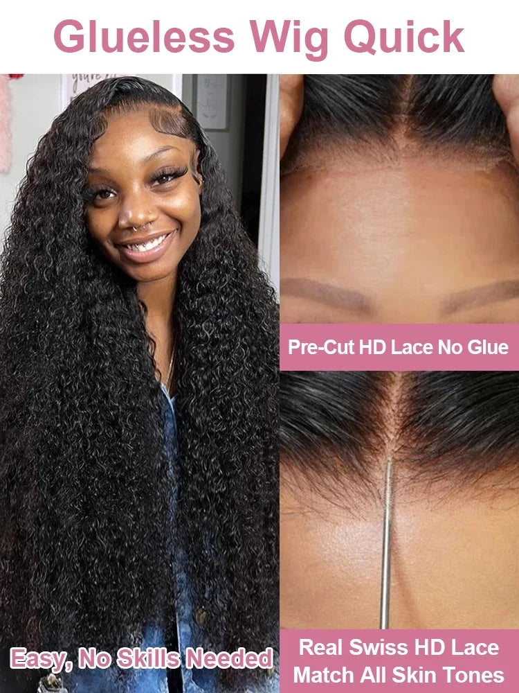 Island GYAL🏝️🍹• 13x6 Hd Transparent Deep Wave Lace Front Wig • Human Hair 250 Density Curly  Pre Plucked Brazilian Textured !