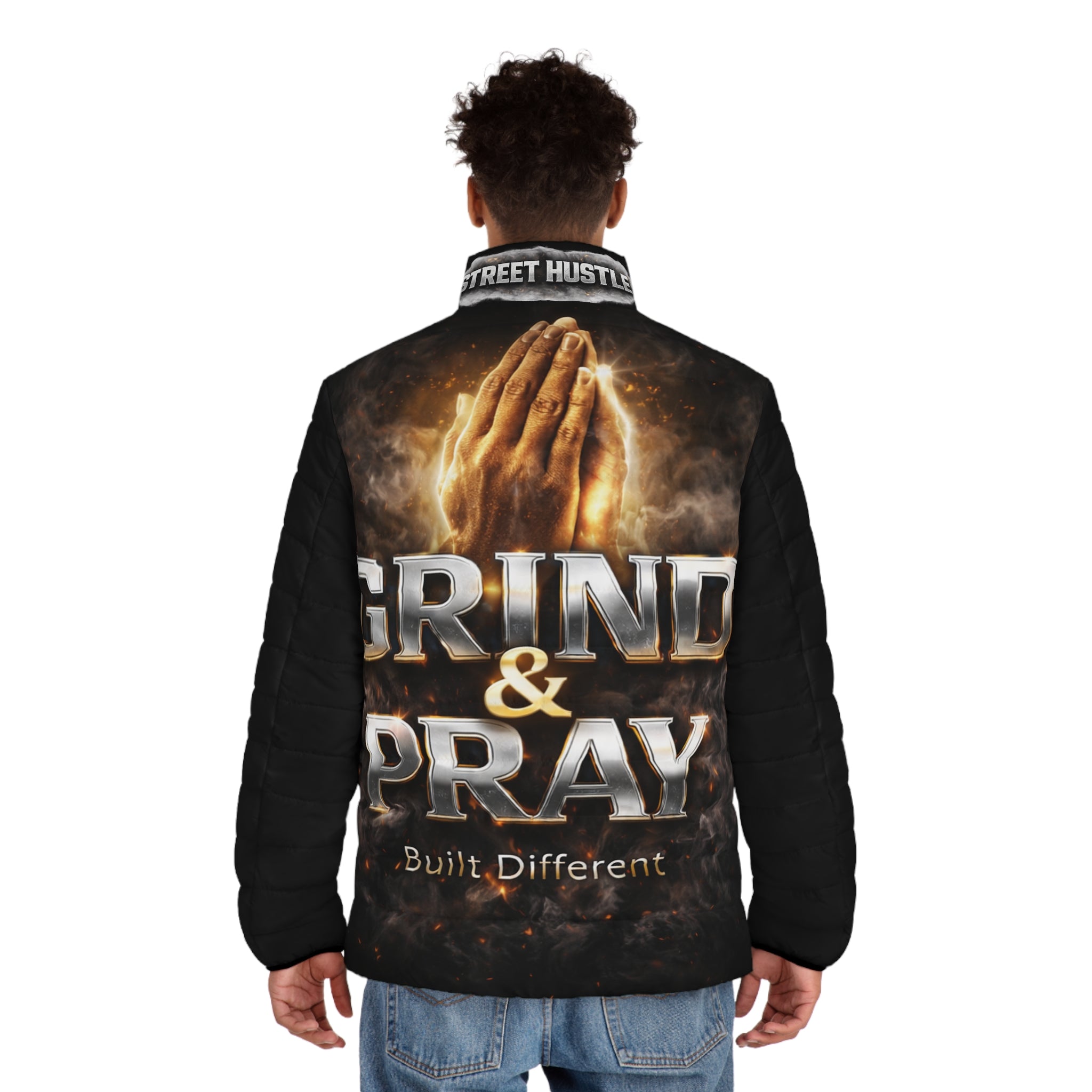 Against All Odds Built Different Street Hustle Puffer