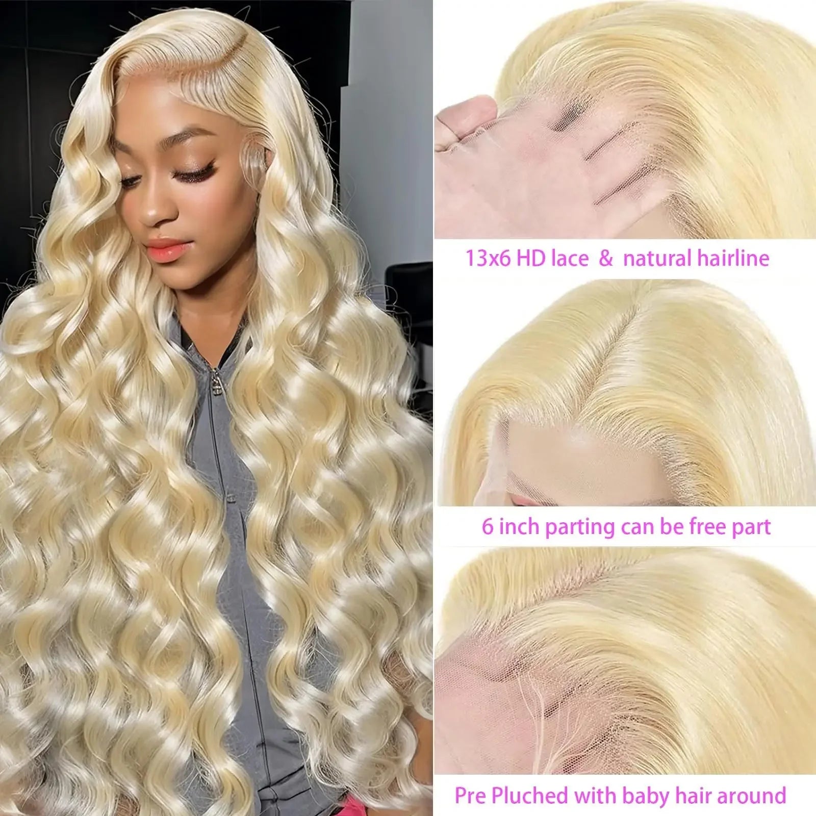 R!ch Girl • 613 HD Lace Frontal Wig 13x6 Human Hair Wigs• Body Wave Wig 250 Density Transparent Lace Brazilian Hair Summer Vibes !