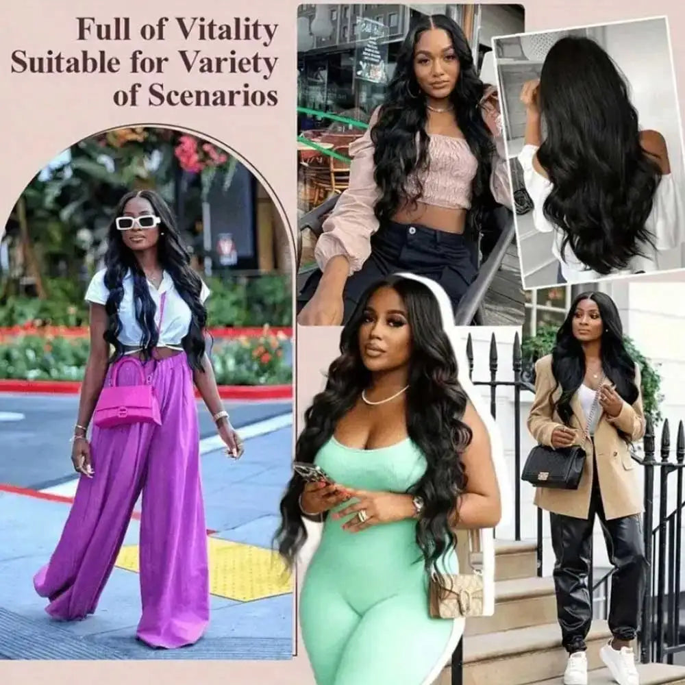 Slay If You Are A Baddie🎀 • Body Wave Human Hair Wig 13x4 ~13X6 HD Lace Frontal Wig Human Hair Remy & 5x5 Gluless Lace Closure