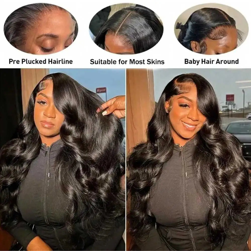 Slay If You Are A Baddie🎀 • Body Wave Human Hair Wig 13x4 ~13X6 HD Lace Frontal Wig Human Hair Remy & 5x5 Gluless Lace Closure