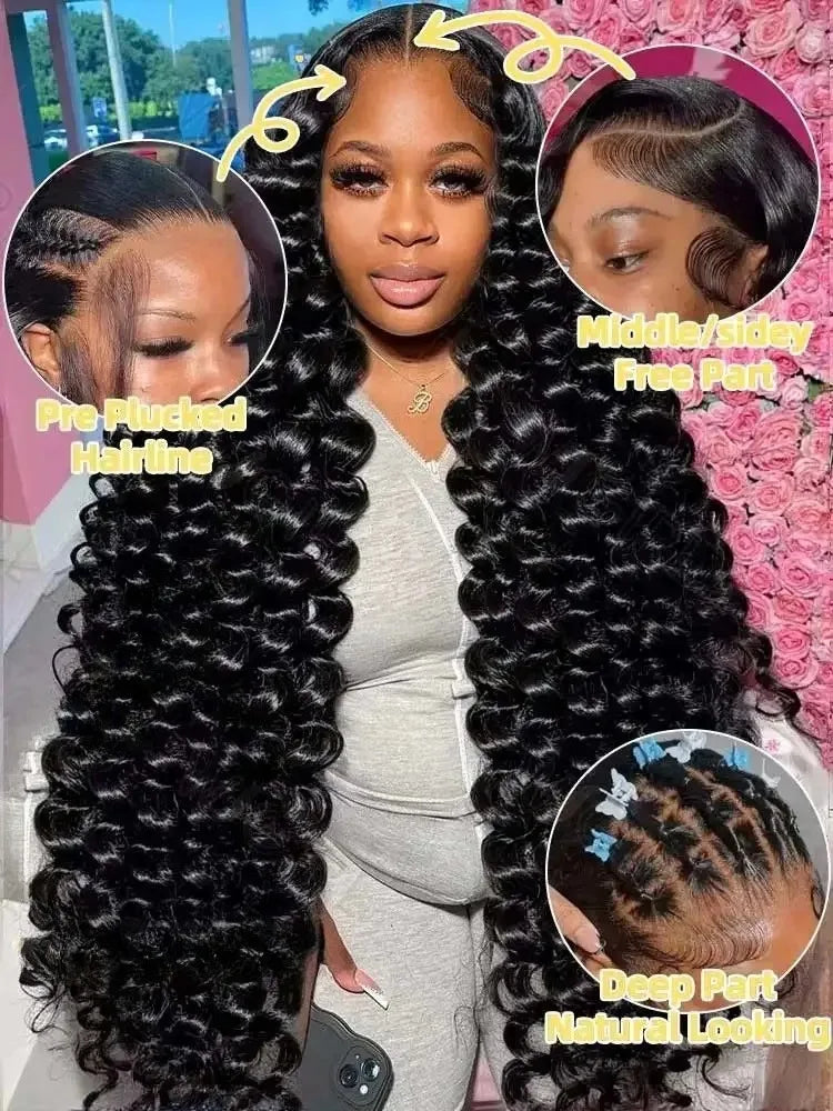 Baddie Authority Co• Loose Deep Wave Frontal Wig 250% 13x4-13x6 HD, or Lace Front!