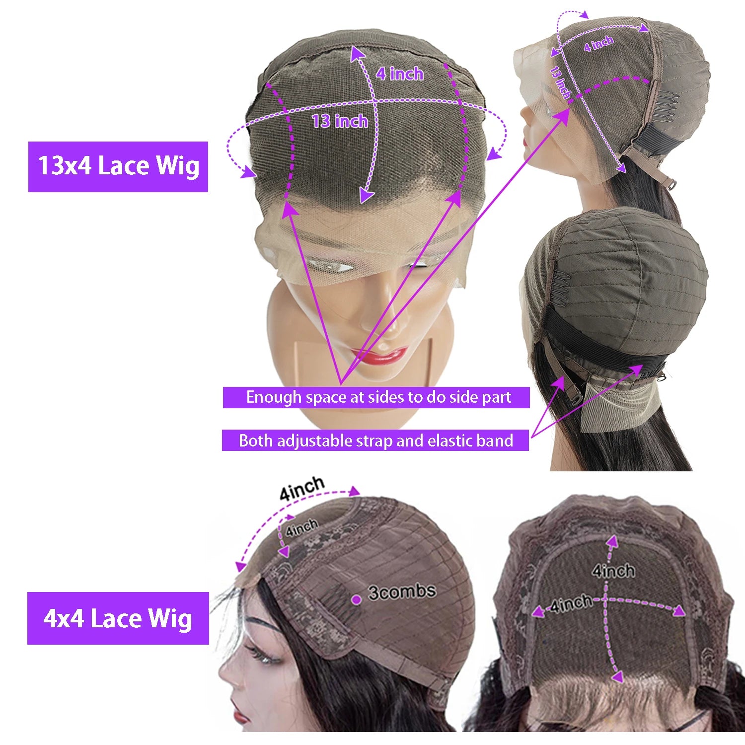 90s Fine • Short Bob Wig 100% Human Hair Bone Straight Lace Front Wig Invisible 13x4 Lace Natural Black 200% Density