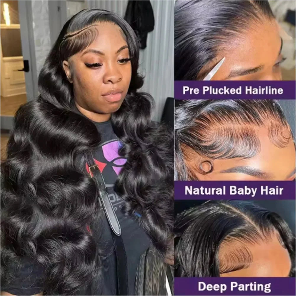 Raw Baddies🎀 • 13x6 Body Wave Lace frontal Wig  Human Hair Pre Plucked Glueless • HD Transparent !