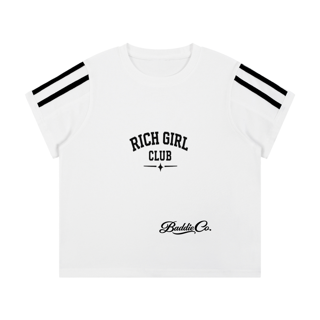 B.A RICH GIRL CLUB ~ VARSITY SPORT CROP TOP