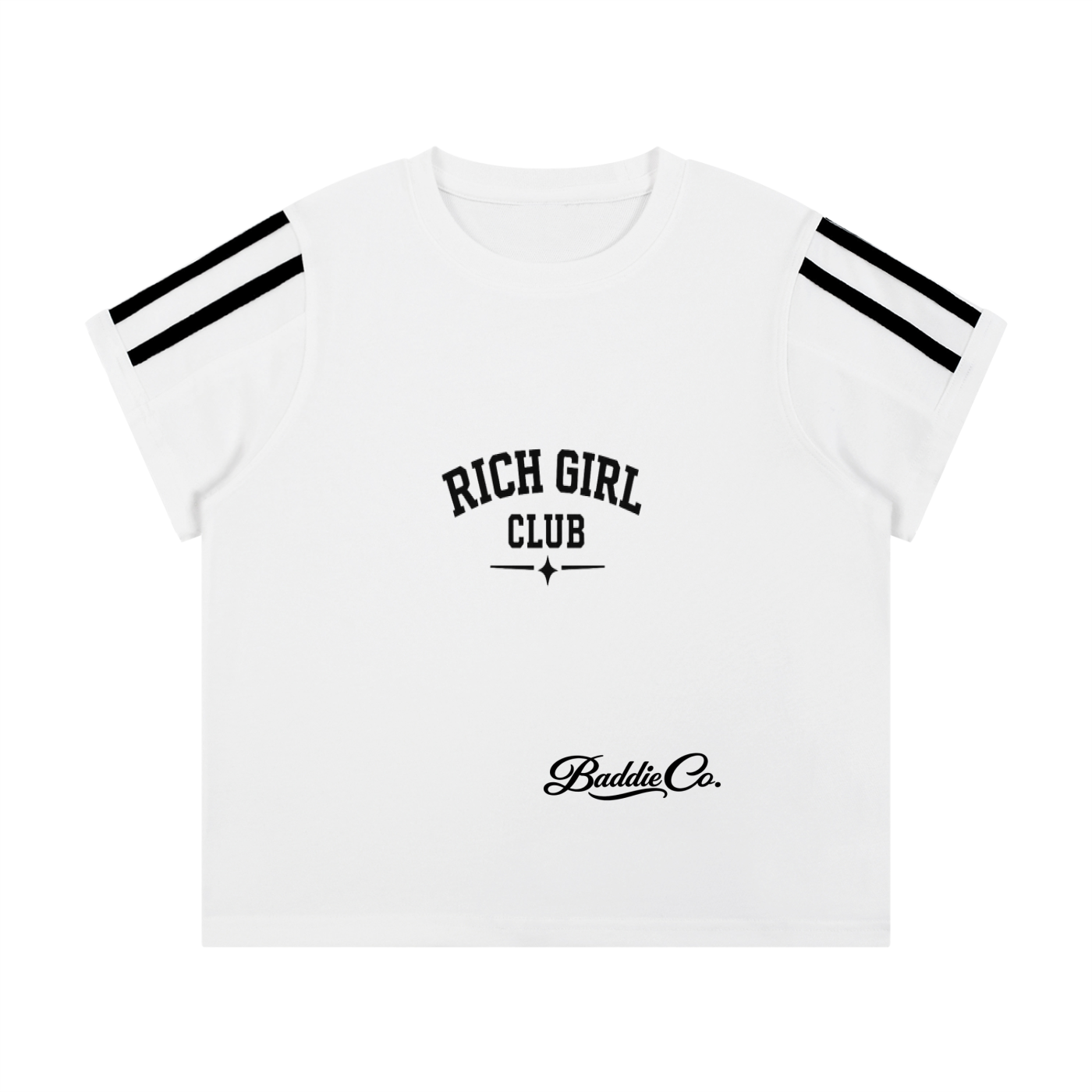 B.A RICH GIRL CLUB ~ VARSITY SPORT CROP TOP