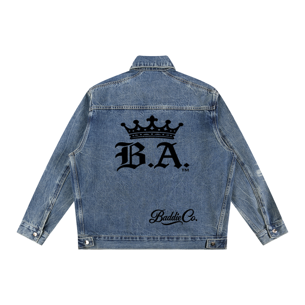 B.A. “Rockstar Crosses” Vintage Denim  | Luxury Streetwear Jacket