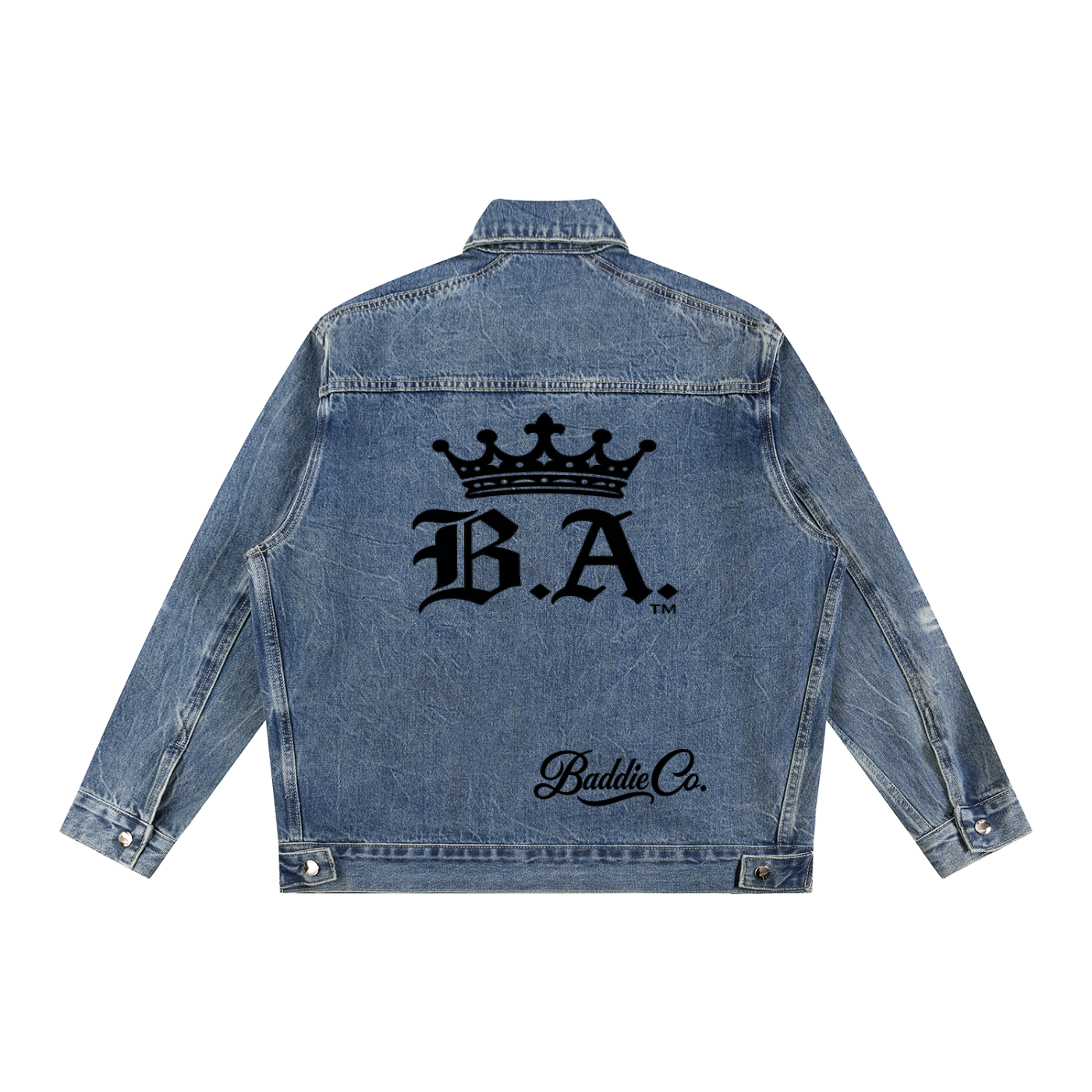 B.A. “Rockstar Crosses” Vintage Denim  | Luxury Streetwear Jacket