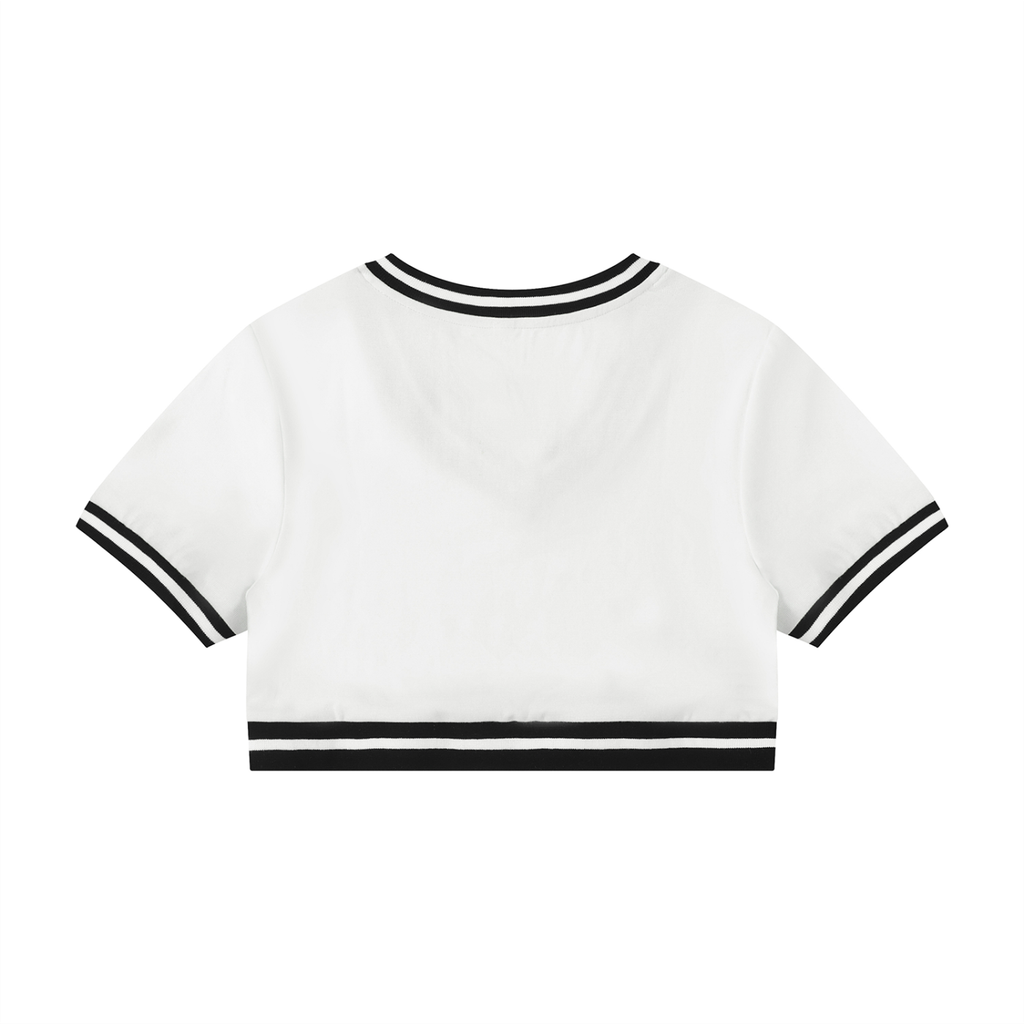 RICH GIRL CLUB VARSITY CROP TOP ~ B.A EDITION
